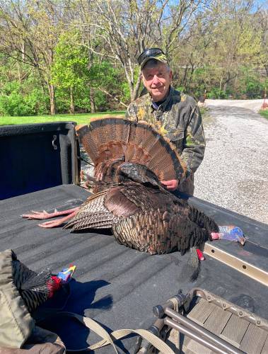 Mike Roche poses with a 24-pound gobbler.