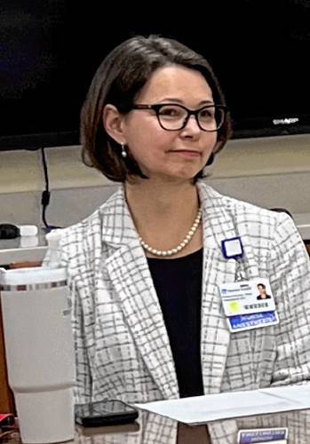 Rozanna Penny, president and CEO of Heywood Healthcare, spoke of recent medical staff hirings and consolidations that have led to a drop in expenses and an increase in revenue at a presentation held on Friday, April 5. 