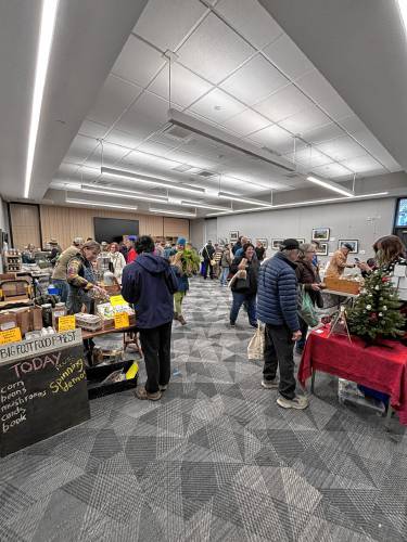 The Greenfield Winter Farmers’ Market meets at the Greenfield Public Library, 412 Main St. There are two remaining winter markets on Saturdays, March 8 and April 5, from 10 a.m. to 1 p.m.