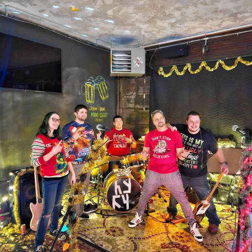 HYFY, a Greenfield-based band, will have their first proper hometown show at Hawks & Reed Performing Arts Center’s Winter Carnival Dance on Saturday at 8:30 p.m.