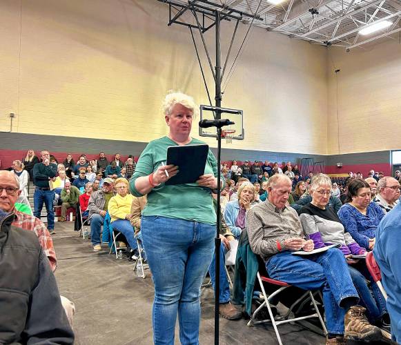 Having needed a firetruck at her house before, Loudon resident Lisa Laughlin asks her community to approve a $1.7 million bond for a new aerial ladder firetruck.