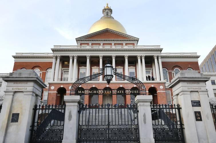 The Massachusetts State House in Boston. The Massachusetts State House in Boston.